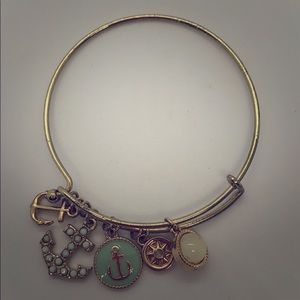 Nautical bangle with charms